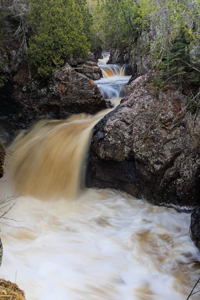 A series of 4-5 tiers of the cascading falls.  They are root beer colored as many of the others are.